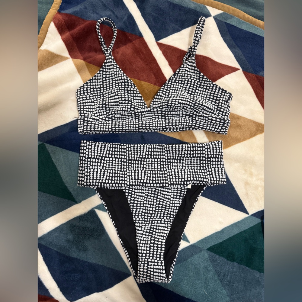aerie Black and White Dot Bikini